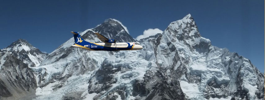 Everest mountain flight in Nepal